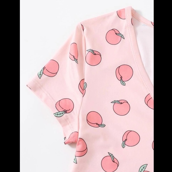 🍑 Peach cropped short sleeve cardigan - SHEIN - size L/XL 🍑 - Picture 6 of 9